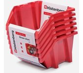Caja de almacenamiento Kistenberg Kuwety 22 Bineer Short 6szt. Czerwone 214x198x133mm, organización de herramientas, color rojo, resistente y funcional