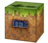Paladone Reloj Despertador Bloque de Césped Minecraft - Reloj Oficial Que Reproduce Música, Decoración para Gamers