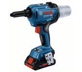 Bosch Professional 18V System GRG 18V-16 C - Remachadora a batería (fuerza 16.000 N, longitud de carrera 25 mm, 2 baterías ProCORE18V x 4.0 Ah, en L-BOXX)