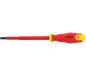 Destornillador Plano VDE AWTOOLS 4,0 x 100 mm, herramienta aislada de alta calidad, ideal para trabajos eléctricos, duradero y resistente, perfecto para seguridad eléctrica