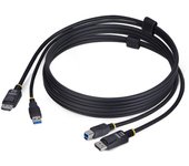 StarTech.com Cable KVM DisplayPort y USB 3.0 5Gbps de 1,8m - 4K 60Hz - Cable Combo DP 1.2 y USB para Switch Conmutador KVM