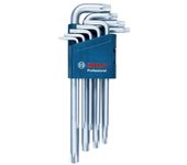 Bosch Professional - Juego de 9 llaves allen Torx (acodadas)