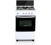 Haeger GC-SW5.005D cocina Cocina independiente Gas Encimera de gas Negro, Blanco