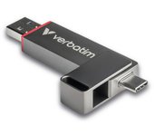 Verbatim Dual QuickStick unidad flash USB 128 GB USB Type-A / USB Type-C 3.2 Gen 1 (3.1 Gen 1) Gris