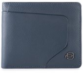 PIQUADRO Cartera para Hombre con portadocumentos extraíble y protección contra fraude RFID (Azul), Turquesa, Talla única, Casual