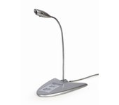 Gembird MIC-DU-01 micrófono Plata Micrófono para PC