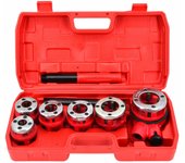 Juego de Machos de Roscar para Tubos AWTOOLS, 6 Piezas (1/4", 3/8", 1/2", 3/4", 1", 1-1/4"), Con Estuche, Herramientas de Roscado Preciso, Alta Calidad para Fontanería