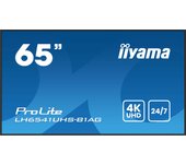 iiyama LH6541UHS-B1AG pantalla de señalización 163,8 cm (64.5") LCD 500 cd / m² 4K Ultra HD Negro 24/7