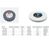 Makita Piedra para Esmeriladora WA60K 205 x 19 x 15,88 mm, herramienta profesional para afilado y rectificado en metal, grano WA60K, alta resistencia, montaje seguro, color gris.