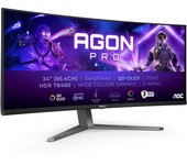 AOC AGON PRO AG346UCD pantalla para PC 86,4 cm (34") 3440 x 1440 Pixeles Wide Quad HD QDOLED Negro, Gris