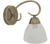 AKUNADECOR - Aplique De Pared Modelo Jaipur De Una Luz En Acabado Cuero Con Tulipa De Cristal
