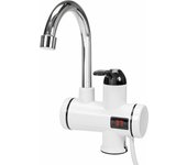 FALA Grifo de agua con calentador de agua y pantalla LED, 3 kW (3000 W), 220 V, 360 °, con cartucho de cerámica de alta calidad, grifo eléctrico para baño, lavadero, cocina, camping