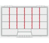 Caja de Herramientas, NORT, modelo con separadores ajustables, ideal para almacenamiento de piezas pequeñas, tapa transparente, cierres duraderos, asa ergonómica