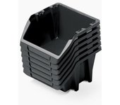 Caja de almacenamiento Kistenberg Kuwety 22 Bineer Short 6szt. Czarne 214x198x133mm, organización de herramientas, color negro, resistente y funcional