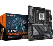GIGABYTE Placa Base X870 GAMING X WIFI7 - Compatible con CPUs AMD Ryzen 9000, 16+2+2 fases VRM, hasta 8000MHz DDR5 (OC), 1xPCIe 5.0 + 3xM.2, Wi-Fi 7, LAN 2.5GbE, USB 3.2 Gen 2x2
