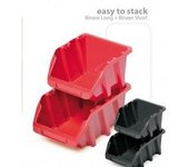 Caja de almacenamiento Kistenberg Kuwety 28 Bineer Short 4szt. Rojas 272x238x160mm, organizador de herramientas, color rojo, resistente y funcional