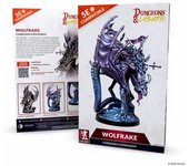 Dungeons & Lasers Wolfrake Dragon Miniatura - Figura de 4.4 pulgadas de alto (113 mm) con base escénica - 5E compatible con juegos de rol DND y mesa - Altamente detallada, sin montar, sin pintar -