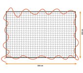 Black+Decker Red para Remolque, 2 x 3 m, elástica, en Bolsa de Almacenamiento, Color Negro