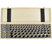 Juego de brocas tipo barrena para madera Awtools, modelo 10-20/460mm, uso carpintería profesional, 6 piezas, corte profundo, espiral doble, máxima precisión
