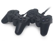 Gembird JPD-UDV2-01 mando y volante Negro USB 2.0 Gamepad Analógico/Digital PC