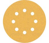 Bosch Professional 50 x Lijas Expert C470 con 8 agujeros, para Madera dura, Pintura sobre madera, 125 mm, Grano 150, Accesorios Lijadora excéntrica