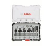 Set de brocas fresadoras para recortes y bordes de 6 mm con vástago de inserción de 6 piezas