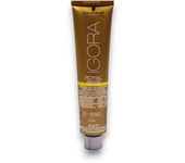 Schwarzkopf Professional Igora Royal Tinte Permanente para el Cabello 6-580 Golden Red Chestnut, 60 ml, cobertura 100% de canas, cuidado anti-envejecimiento, color intenso