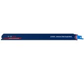 Bosch Professional 1x Hoja de sierra sable Expert 'Medium-Thick Tough Metal' S 1255 HHM (para Acero resistente, Láminas de acero inoxidable, Longitud 300 mm, accesorios Sierra sable)