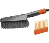 Gardena Cleansystem Juego de Lavado con Cepillo de Mano M Suave: para superficies pequeñas y delicadas, con flujo regulable, incl. barritas de champú para una limpieza eficaz (18863-20)