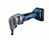 Bosch Professional 18V System GNA 18V-16 E - Punzonadora a batería (Brushless, 1400 cpm, motor Brushless, corte en acero 1,6 mm, 2 baterías ProCORE 4.0Ah, en L-BOXX)