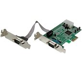 StarTech.com Tarjeta Adaptadora PCI Express de 2 Puertos Serie de Perfil Bajo RS232 UART 16550 Serial