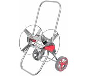 AWTOOLS Carro para Manguera Metálico, capacidad 60m, estructura resistente, sistema de enrollado, movilidad sencilla, ideal para jardines y riego