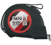 Yato YT-7110 cinta métrica 3 m Acrilonitrilo butadieno estireno (ABS), Caucho Negro