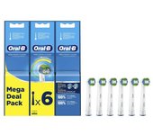 Oral-B Precision Clean 80339528 cepillo de cabello 6 pieza(s) Blanco