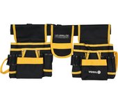 Vorel Cinturón de Herramientas, con bolsas cosidas, ideal para organizar herramientas de manera eficiente, diseño ergonómico, duradero, 1 pieza.