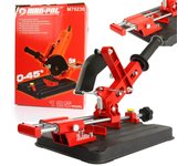 Soporte para amoladora angular de 125 mm con guía deslizante, base estable, estructura metálica resistente, ideal para corte preciso en taller o bricolaje - MAR-POL