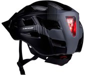 Dunlop Casco Bicicleta Adulto - Casco Bici Ajustable de 55 a 58 cm - Casco MTB y Patinete Talla M - Casco Hombre y Mujer con Iluminación LED y 3 Modos de Luz - Negro