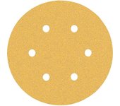 Papel de lija EXPERT C470 con 6 orificios para lijadoras excéntricas de 150 mm, G 80, 50 unidades