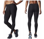 Adidas, supernova, sports leggings, black, for women, size medium
