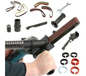 MAR-POL® Accesorio Lijadora de Banda para Amoladora Angular, Lijado Rápido y Preciso, Fácil Instalación y Alta Durabilidad