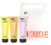 3-step citrus renew set nudestix: lemon-aid detox & glow, paraben-free, anti-dullnes, peeling lotion, 20 ml + nudeskin citrus-c, moisturizing, cream mask, for face, 20 ml + nudeskin, citrus, cleansing balm, for face, 20 ml