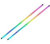 Mars Gaming MLT-TWO, 2x Tiras LED Neon ARGB 400mm, 5V 3 Pin Compatibles con Hubs y MB ARGB, Kit Tiras LED Flexibles para PC con Múltiples Posibilidades, Montaje Rápido y Sencillo Plug-and-Play