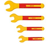 Bosch Professional juego de llaves de boca VDE (incl. 4 llaves: 8 mm, 10 mm, 13 mm y 17 mm, certificadas hasta 1000 V, en bolsa de lona)