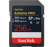 SanDisk Extreme Pro 256 GB SDXC Tarjeta, UHS-II, Velocidad de Lectura con hasta 300 MB/s, Velocidad de Escritura 300 MB/s, V90, Grabación de vídeo en 8K cinematográfica
