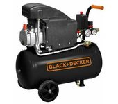 Compresor de Aire Black+Decker 24L 1.5HP 8BAR con aceite para uso profesional y doméstico, alto rendimiento y durabilidad
