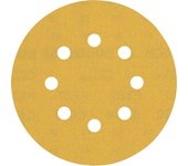Bosch Professional 50 x Lijas Expert C470 con 8 agujeros, para Madera dura, Pintura sobre madera, 125 mm, Grano 320, Accesorios Lijadora excéntrica
