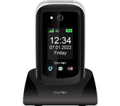 Beafon, SL720i Silver Line - Teléfono móvil Plegable 4G, con botón de Llamada de Emergencia y Zona de Seguridad, Pantalla a Color XXL de 2,8 Pulgadas (7,11 cm), Compatible con audífonos (T4/M4), 4G,