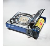 Cocina de gas para camping Tiross TS266 cerámica, diseño robusto y práctico para aventuras al aire libre.
