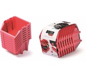 Caja de almacenamiento Kistenberg Kuwety 15 Bineer Short 8szt. Czerwone 144x118x84mm, organización de herramientas, color rojo, resistente y funcional