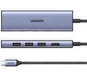 Ugreen 20956A hub de interfaz USB Tipo C 5000 Mbit/s Plata